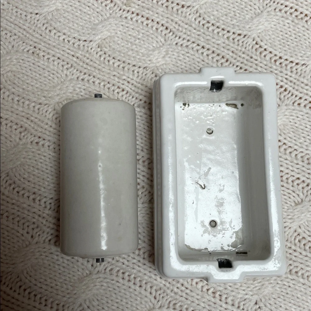 VTG porcelain stamp and envelope moistener used in offices in mid 20th century